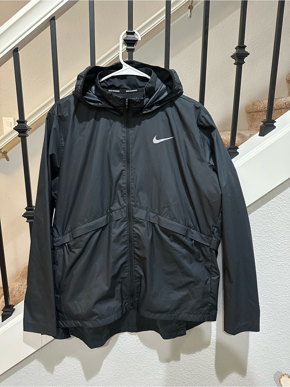 Nike Black Hooded Windbreaker Jacket